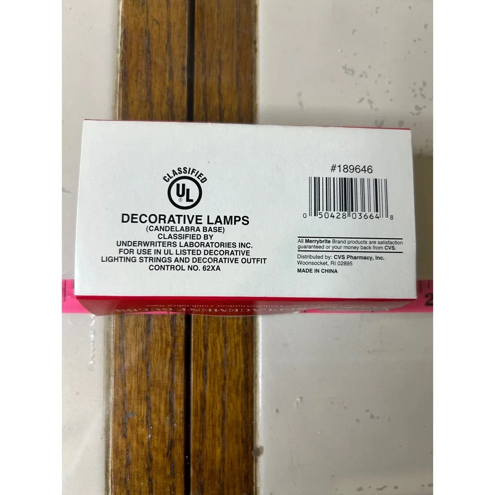 MerryBrite Four C7 Red Replacement Bulbs 120‎ Volts 5 Watts Indoor Outdoor